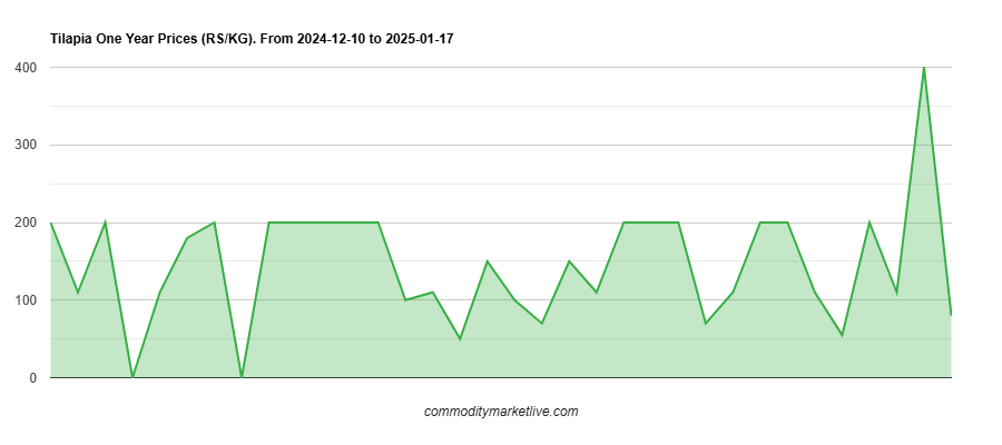 Tilapia Price - One Year Chart