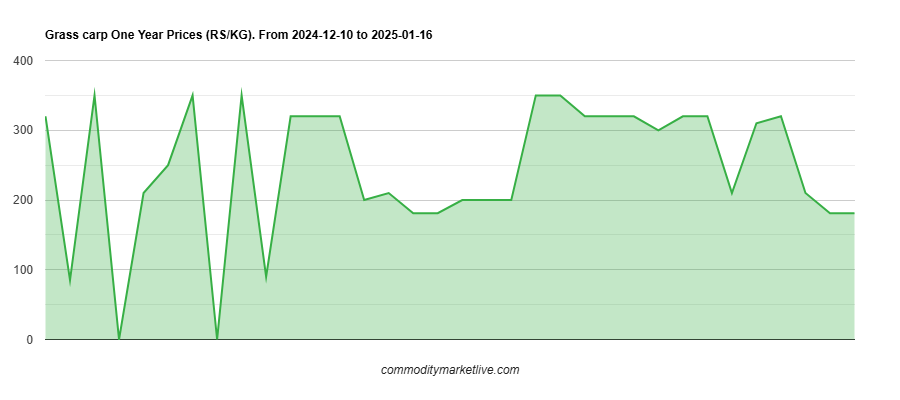Grass Carp Price - One Year Chart Grass Carp Price - One Year Chart